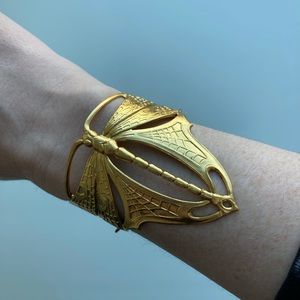 Gold dragonfly bracelet